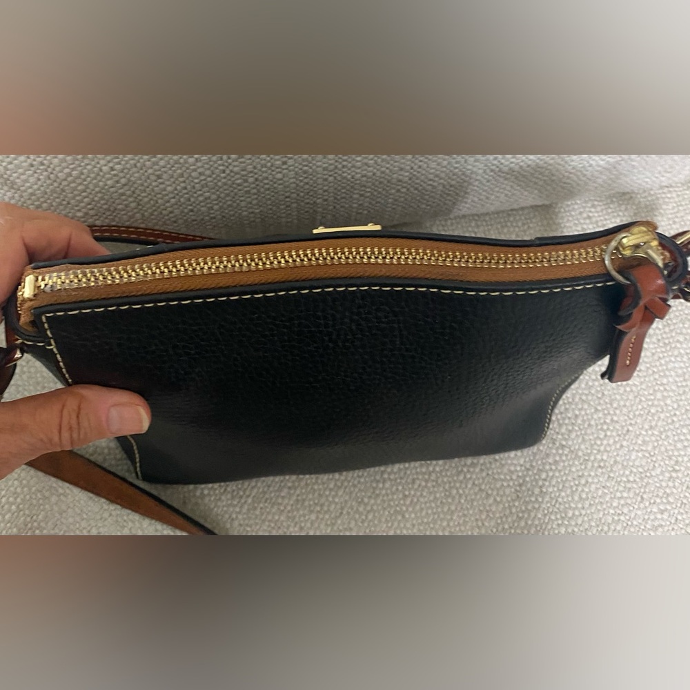 Dooney & Bourke EUC  Black/brownWexford Leather Lexington Crossbody Bag - Picture 11 of 16